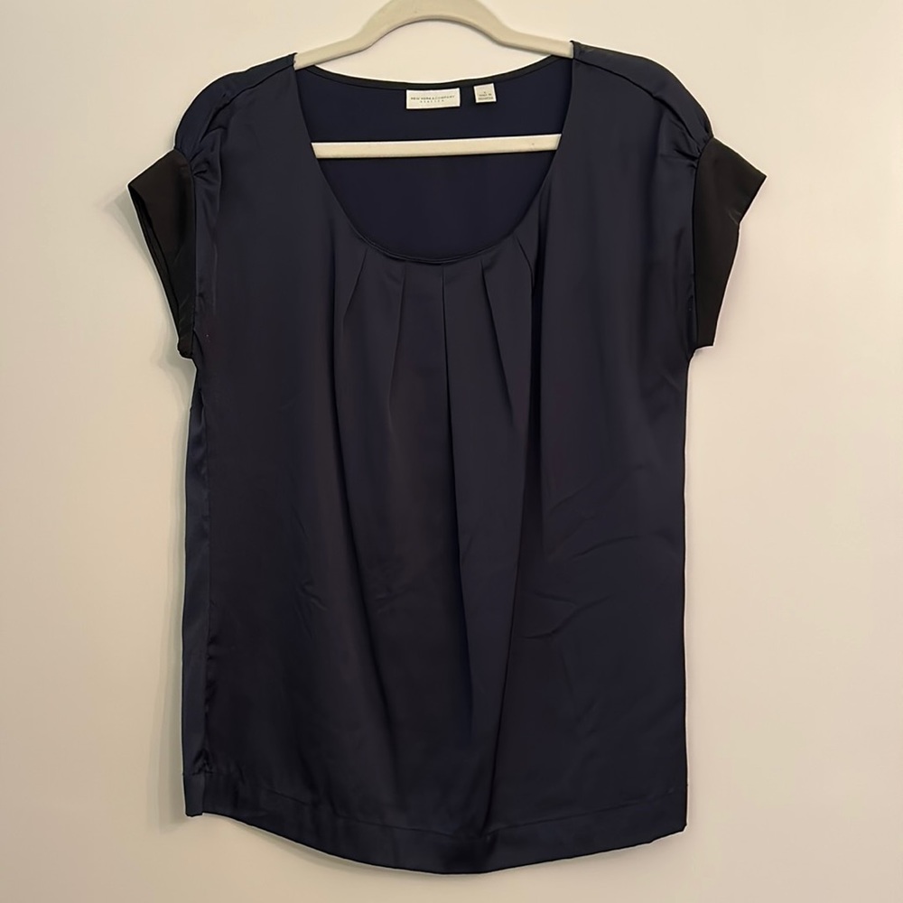 New York & Company Navy Blouse